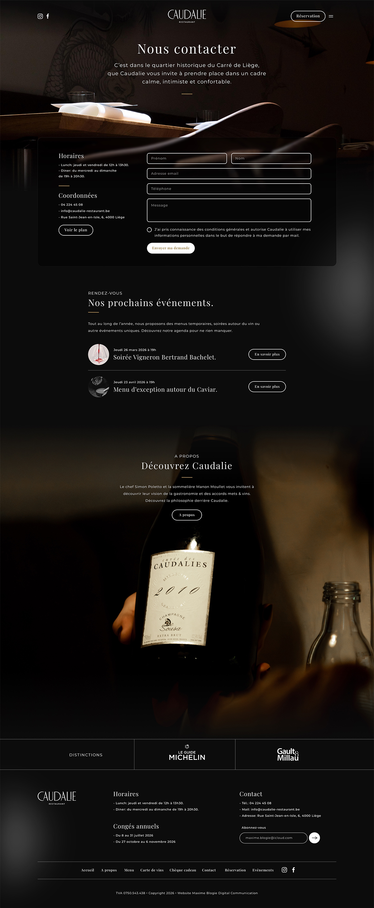 Caudalie, Contact